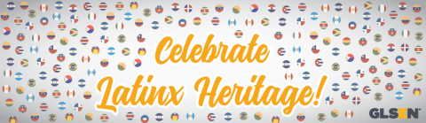 Graphic of Latinx flags with text: &quot;Celebrate Latinx Heritage